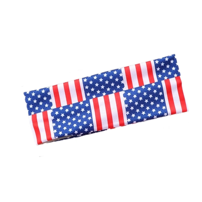 Women’s Minimalist Classic Style American Flag Cloth Hair Band Hair Tie