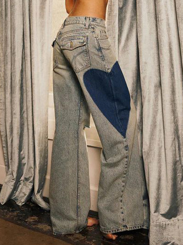 Side Love High Waist Wide Leg Jeans