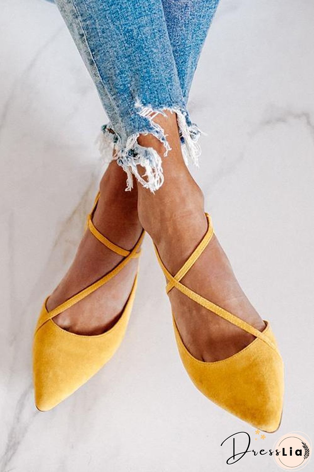 Pointed Toe Low Heels Pumps