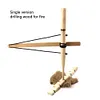 Wood Drilling Fire Making Tool Outdoor Survival Practice Tool for Camping Hiking