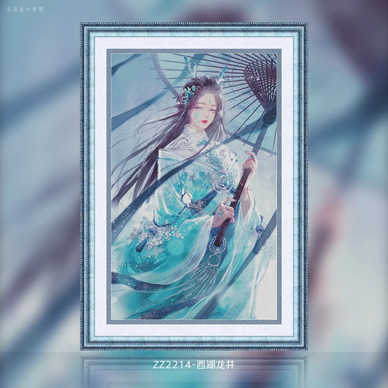 【ZZ2214-West Lake Longjing】 Painting Fairy Cross Stitch