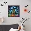 (40*40cm)Halloween Witch Pumpkin - Full Round Drill Diamond Painting