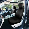 FH Group Full Set Cloth Car Seat Covers, Universal Fit Front and Split Bench Rear, Airbag Compatible, Washable for SUV, Sedan, Van - Black