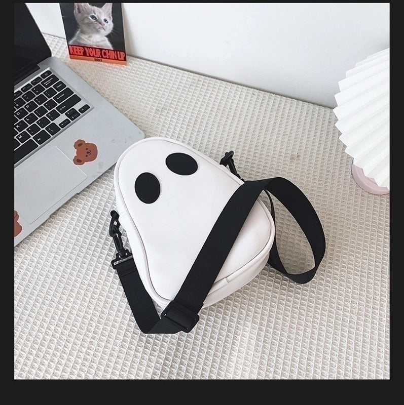 Halloween Women’S Pu Leather Ghost Cute Zipper Crossbody Bag