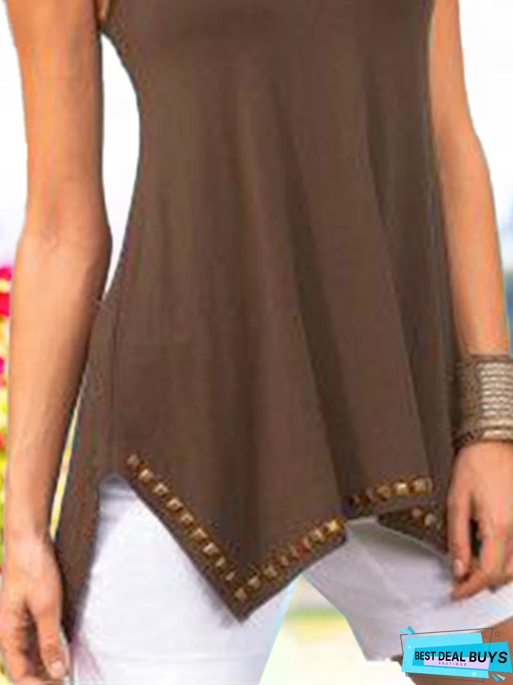 Jersey Sleeveless Boho Tanks & Camis