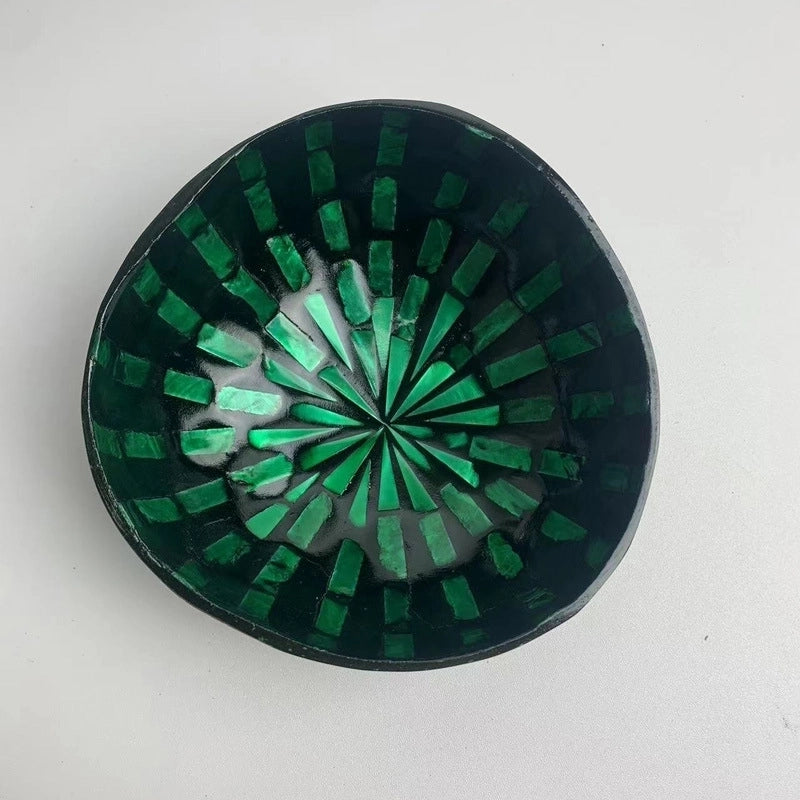 Pastoral Solid Color Coconut Shell Charcoal Shell Tableware 1 Piece