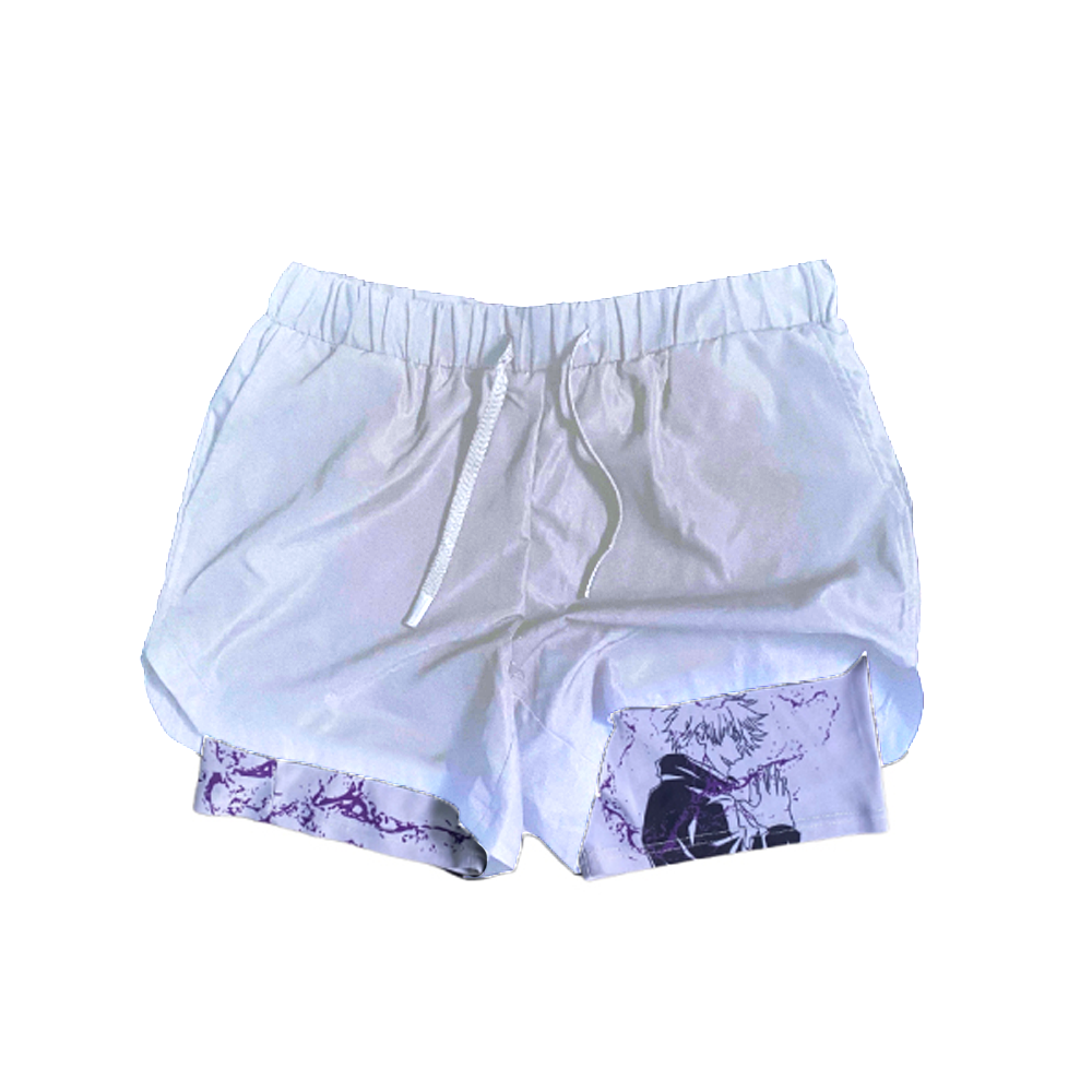 Men's Casual Drawstring Print Shorts