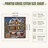 Christmas Winter Cottage Full 11CT 3 Strand Stamped Cross Stitch Kit 45x45cm tapestrymarket