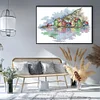 (Stamped/Counted) Colorful Village-14CT Cross Stitch 37*27cm/14.57*10.63in