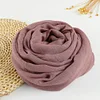 Solid Color Soft Cotton Linen Scarf Women Hijab Shawl