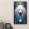 Ice Aurora Wolf - Round/Square AB Drills Diamond Painting(45x75cm)