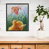 Staring Cat-14CT Stamped Cross Stitch 44*56cm/17.32*22.05in tapestrymarket
