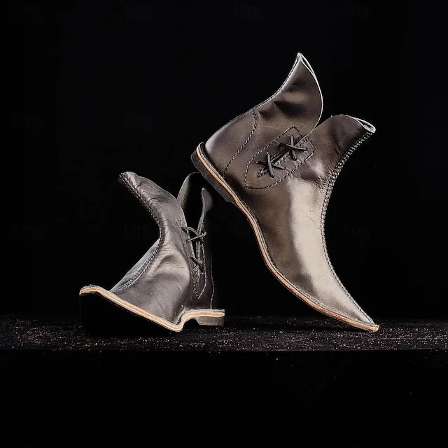 Vintage Medieval Renaissance Shoes Boots Flat Jazz Boots Fairy Ranger Elven Fancy Dress Men's Women's Celtic Pirate Fantasy Halloween Carnival Masquerade Casual Daily LARP Ren Faire Adults' Shoes All
