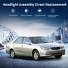 AUTOSAVER88 Headlight Assembly Compatible with 2005-2006 Camry US Built LE & XLE Chrome Housing with Amber Reflector Clear Lens
