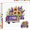 Diamond Painting -DIY Full Square Drill Purple Truck (35*35CM)