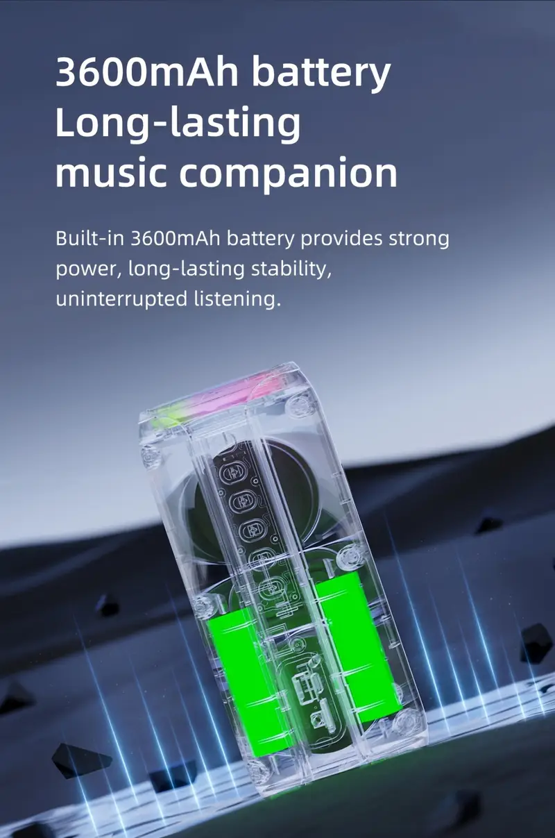 2024 new style portable subwoofer wireless speaker hifi dual pairing 3600mah battery 16 hours playtime loud stereo charging cable connect with mobile phone tablet tv Product details 5