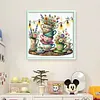 Cup Vase-11CT Stamped Cross Stitch 45*45cm/17.72*17.72in