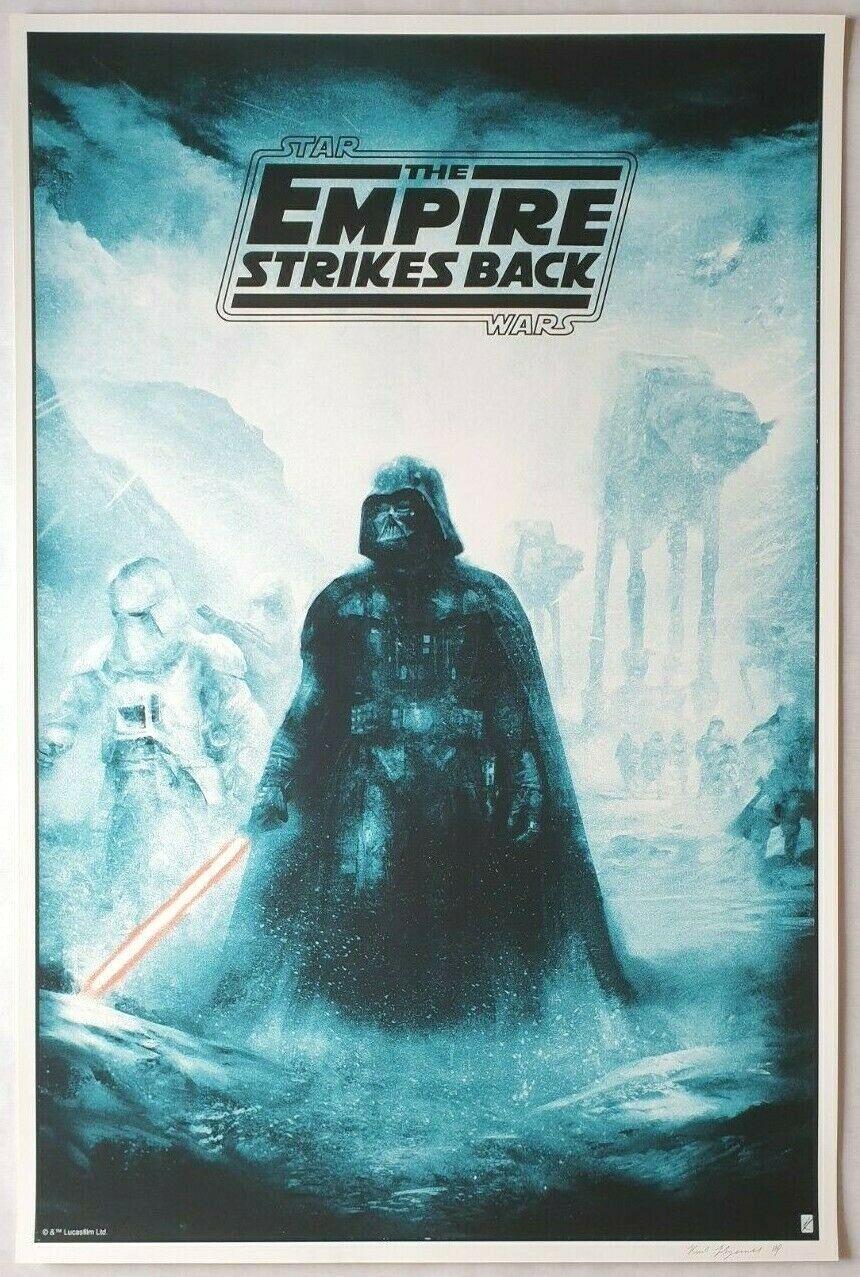 KARL FITZGERALD - STAR WARS EMPIRE STRIKES BACK Screen Print Poster Disney