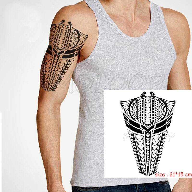 Temporary Tattoo Stickers Hands Together Peace Cross Fake Tatto Waterproof Tatoo Back Leg Arm Belly Big Size for Women Men Girl