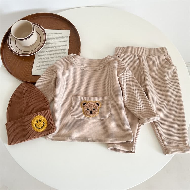 Baby Toddler Unisex Bear Sweatshirt and Pants Set