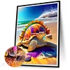 >SALE<5D DIY Full Round Drill Diamond Painting Kit Beach Turtle Decoration (sz4245)