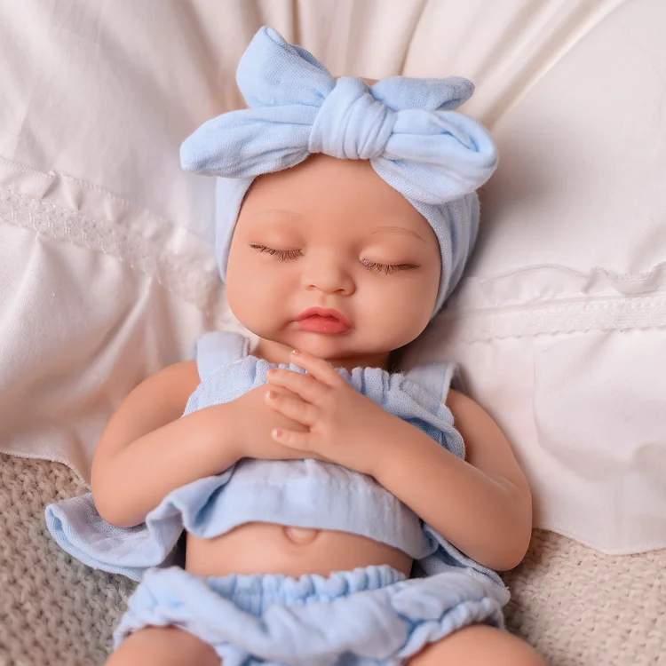 Babeside Realistic Silicone Baby Nancy & Dolly 12'' Little Infant Twins Best Gift for Kid