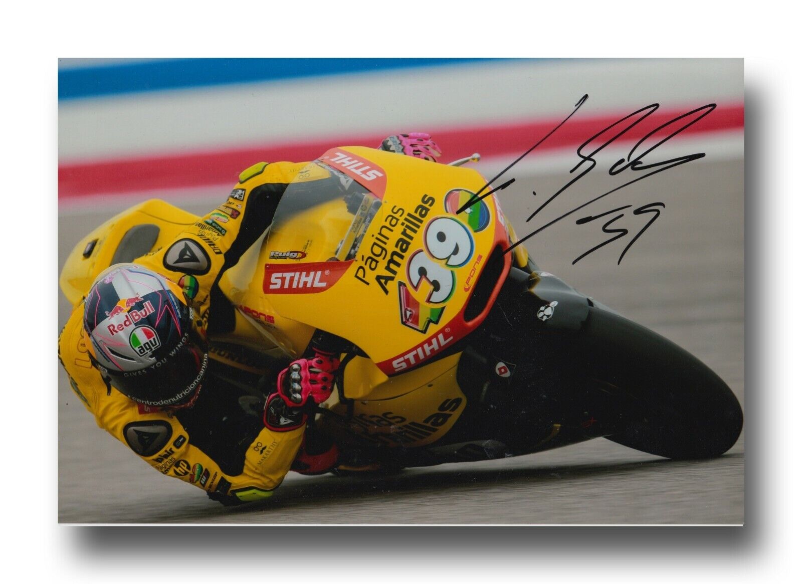 LUIS SALOM HAND SIGNED 12X8 Photo Poster painting - MOTOGP AUTOGRAPH 1.