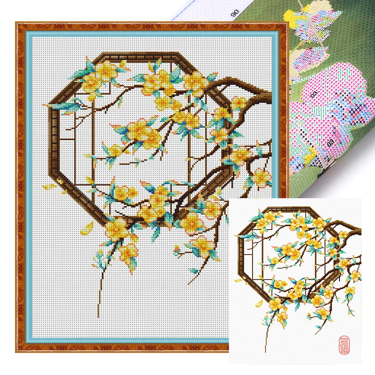 Spring-Fragrant Osmanthus (49*59cm) 11CT Stamped Cross Stitch gbfke