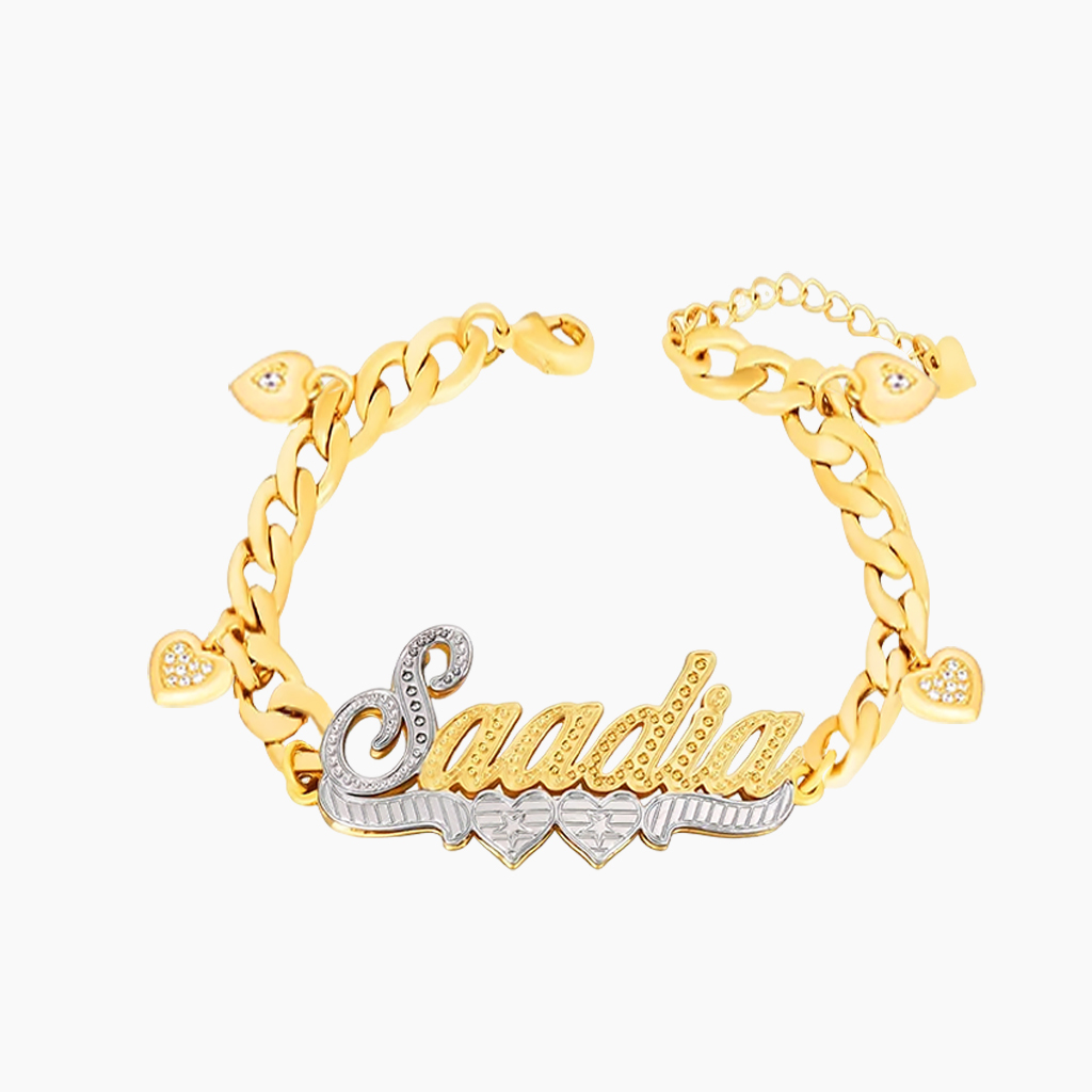 Heart-Shaped Element Dot Diamond Craft Bracelet