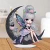 Diamond Painting Modern Style Elf Girl Desktop Ornament Decorations