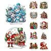 Acrylic Christmas Santa Snowman Cardinal Diamond Painting Desktop Decors Kit