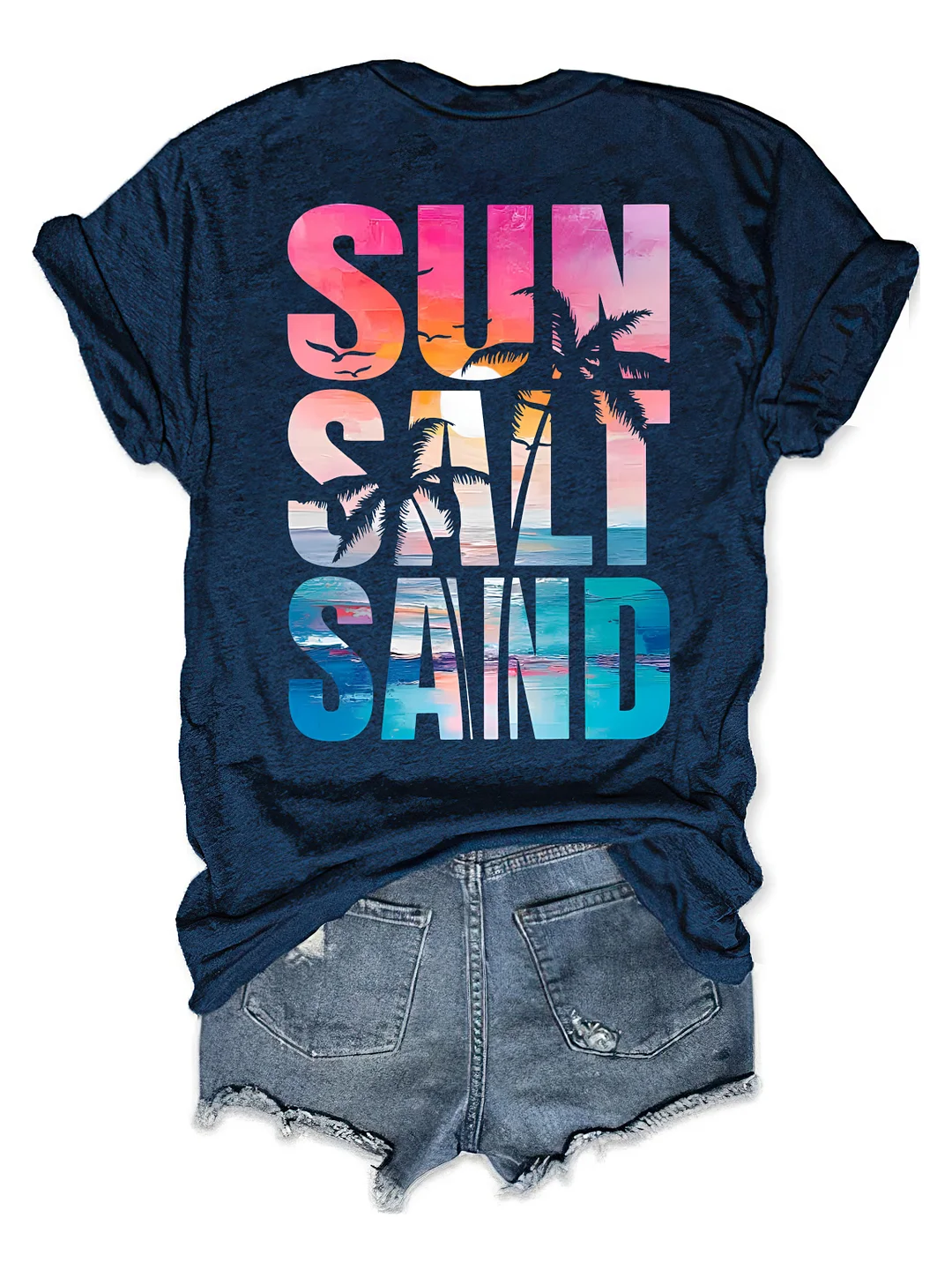 Retro Summer Sun Salt Sand T-shirt
