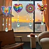 5Pcs DIY Diamond Painting Wind Chimes Crystal Window Suncatcher Craft Set Birthday Gifts Home Garden Decor