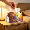 Flower Gift Teddy Bear DIY Diamond Painting PU Tissue Holder Box