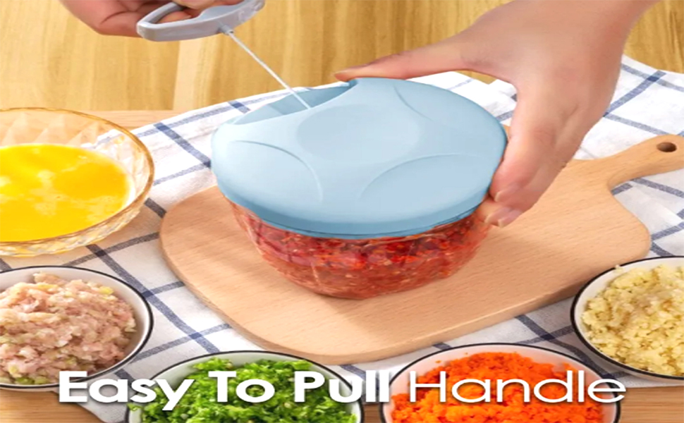 Manual Food Chopper Hand Crank