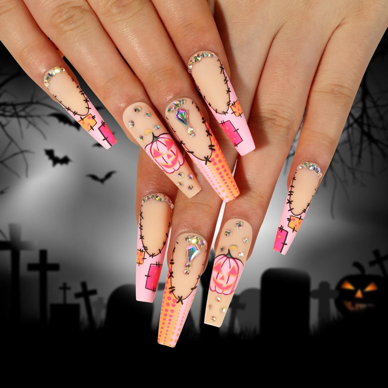 Halloween Cool Style Blood Stains Press-on Nails 1 Set
