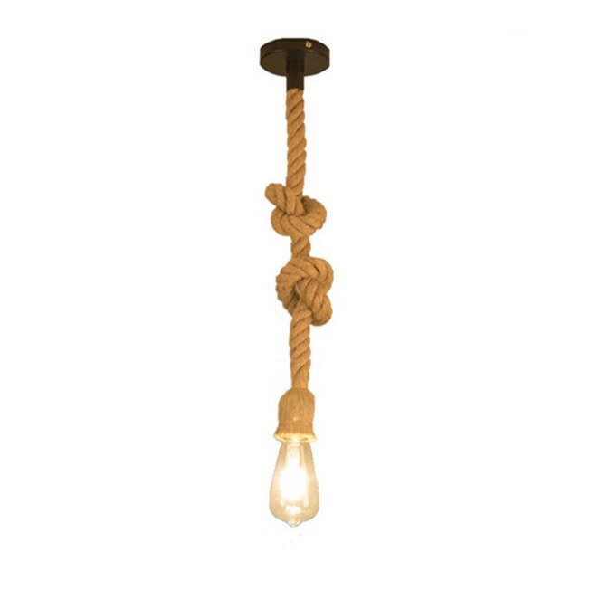 Retro Hemp Rope Pendant Lights Vintage Rattan Ceiling Lamps Edison Led hanging lamp Kitchen Living Room Decoration Accesories