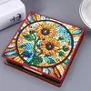 Sunflower Leather Diamond Painting Notecard Box Contains 150 Sheets of Paper