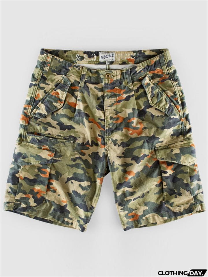 Men's Relaxed Fit Camouflage Cargo Shorts