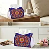 (24cm)Diamond Art Tissue Box Cover DIY PU Desktop Organizer Large(Mandala)