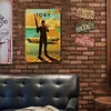 Sticker homme des cavernes home bar - Panneaux en &eacute;tain m&eacute;tallique(20*30cm/30*40cm)