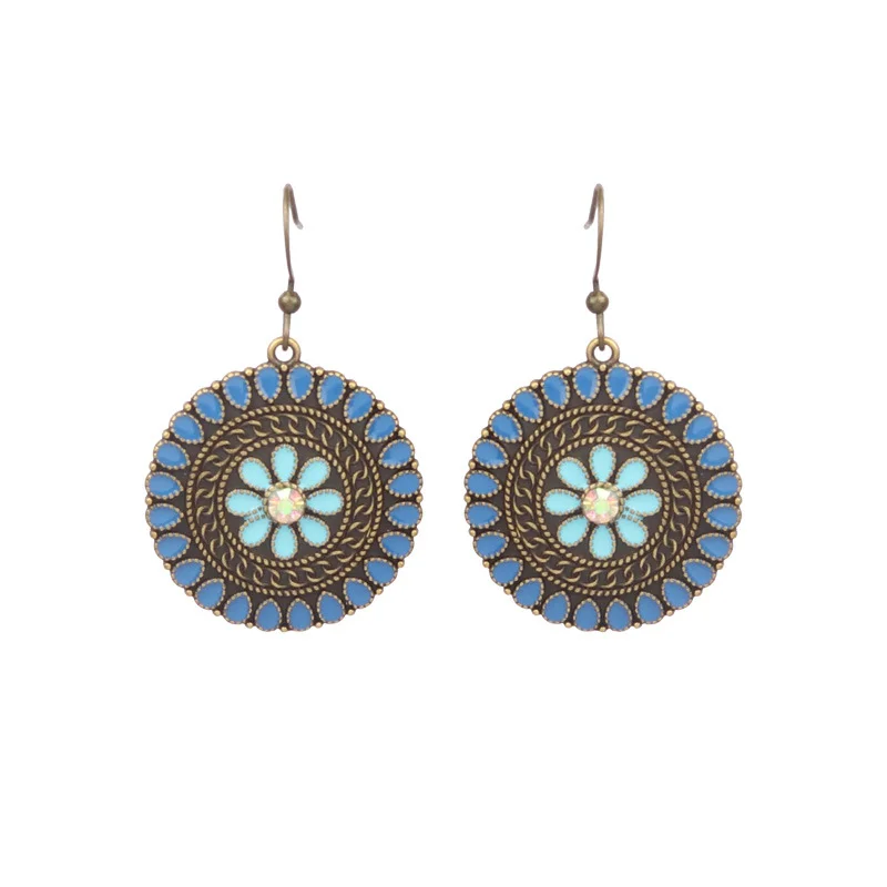 Women's Bohemian Exotic Water Drop Flower Earrings
