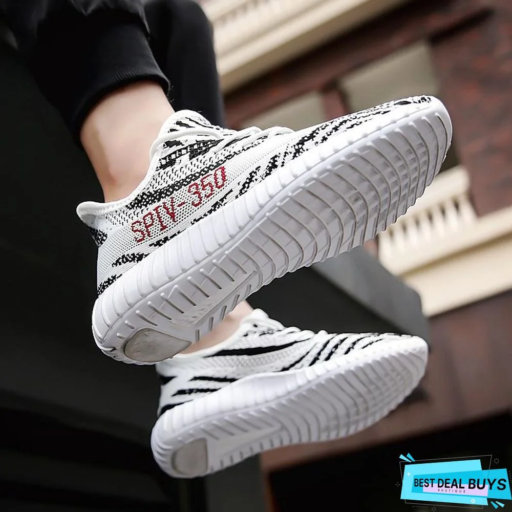 Men Vulcanized Light Weight Breathable Sneakers Fashion Lace-Up Unisex Sports Shoes