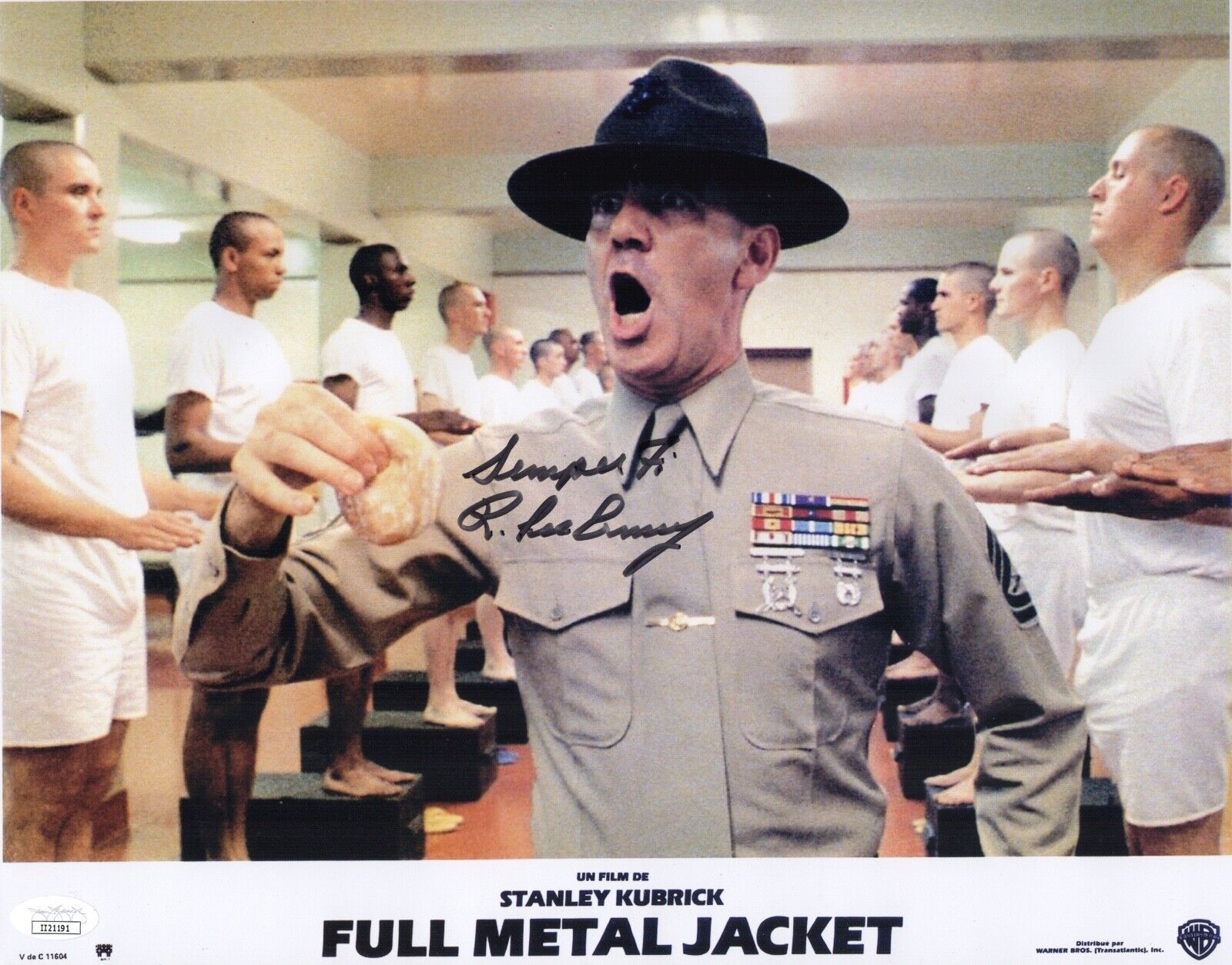 R. LEE ERMEY Signed FULL METAL JACKET 11x14 Photo Poster painting Autograph JSA COA Cert