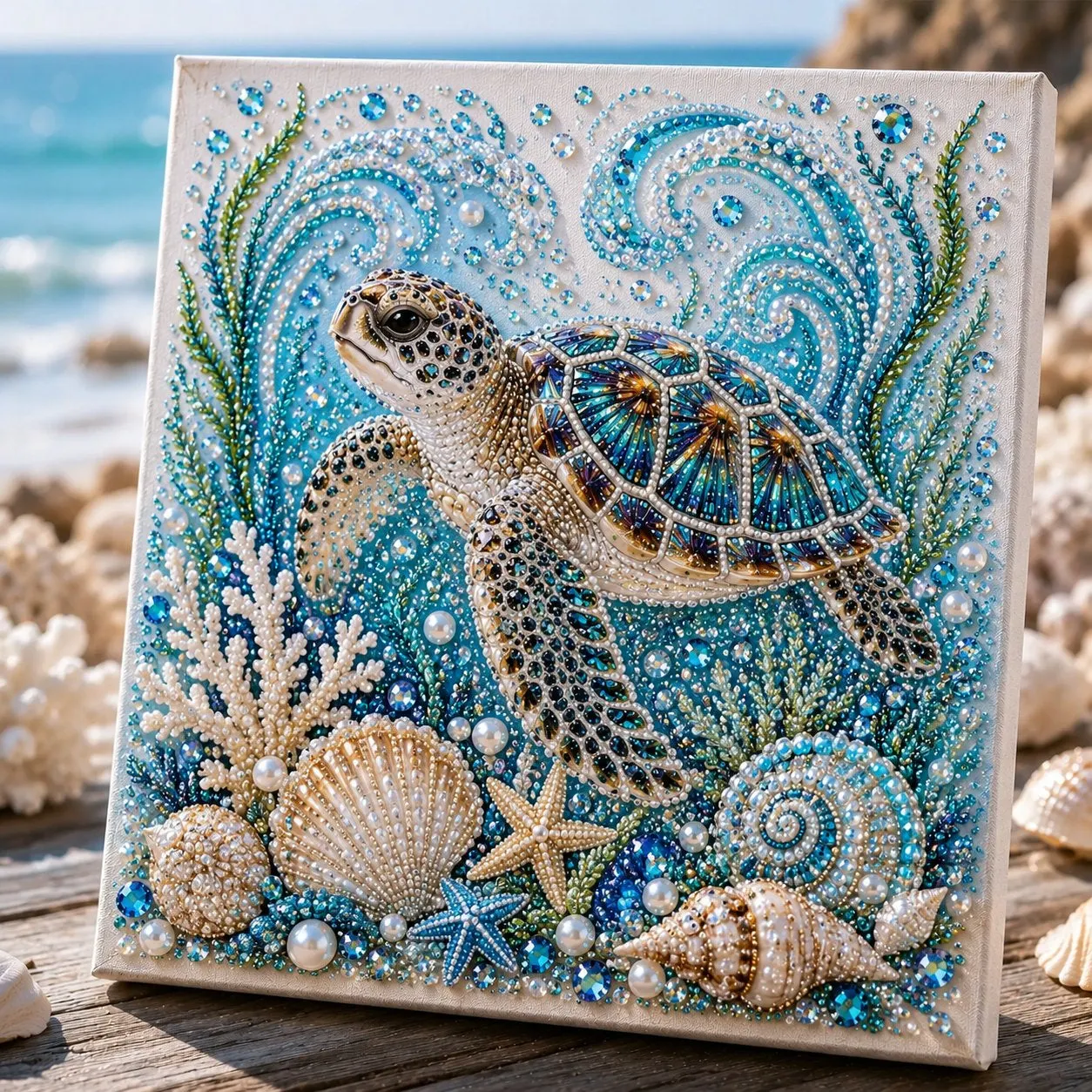 🌊This Season's Best-Sellers🌊✨ Ocean Theme Pearl Art DIY Kit