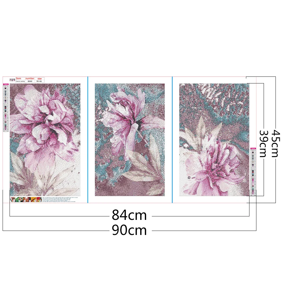 Full Round Diamond Painting 45*90cm - Triptych