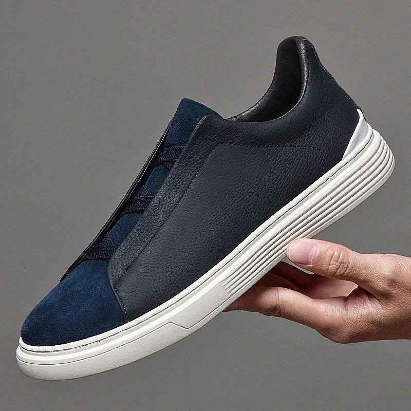 Men's Adriano Leather & Suede Sneakers &ndash; Slip-On Trainers &ndash; view 2