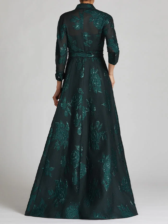 Elegant Printed Shirt Dress