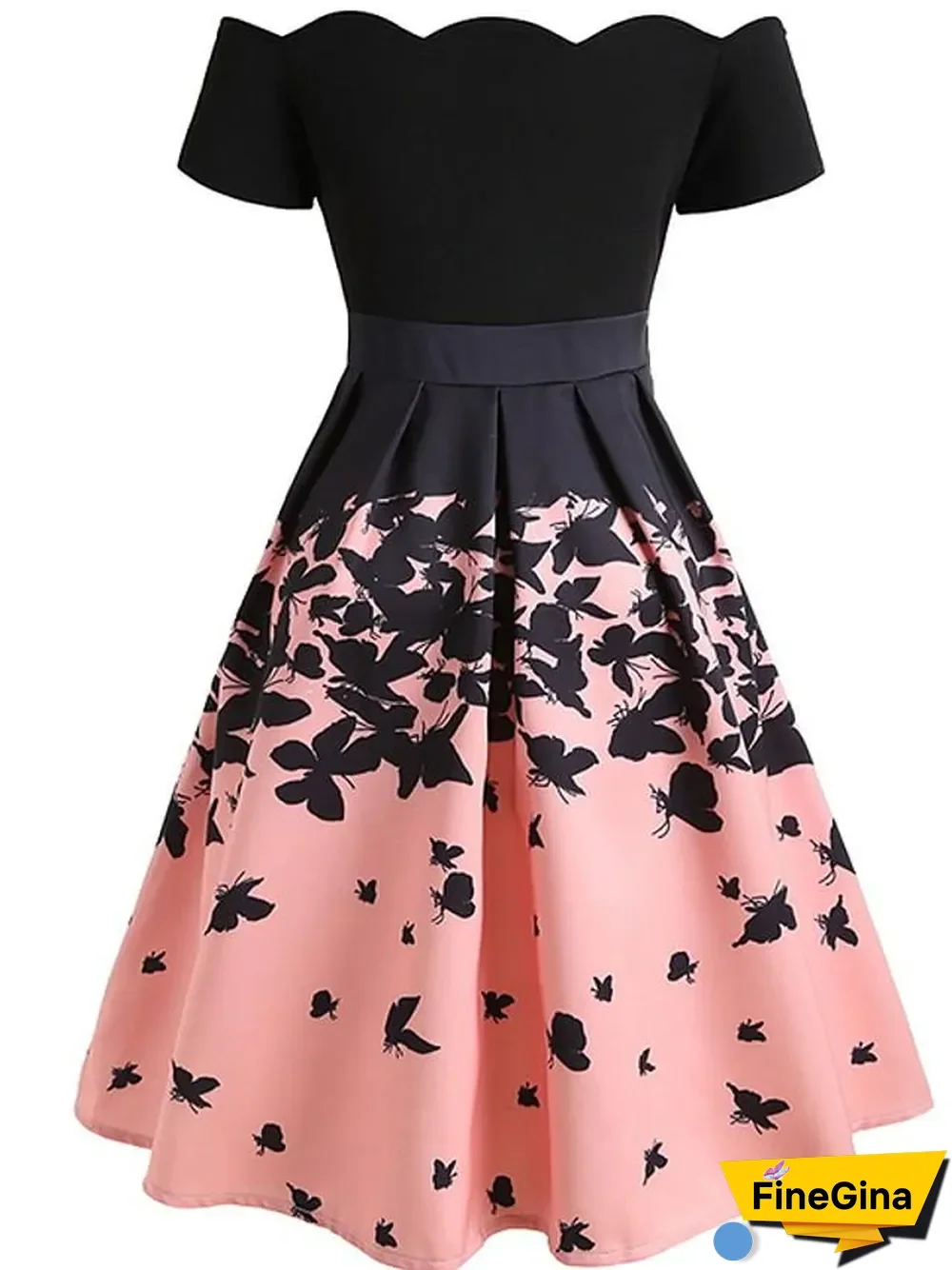 Women's A-Line Dress Knee Length Dress Short Sleeve Color Block Hot Elegant Blushing Pink S M L XL XXL Black Dresses