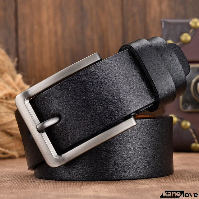 Men's PU Pin Buckle Closure Solid Pattern Luxury Vintage Belts